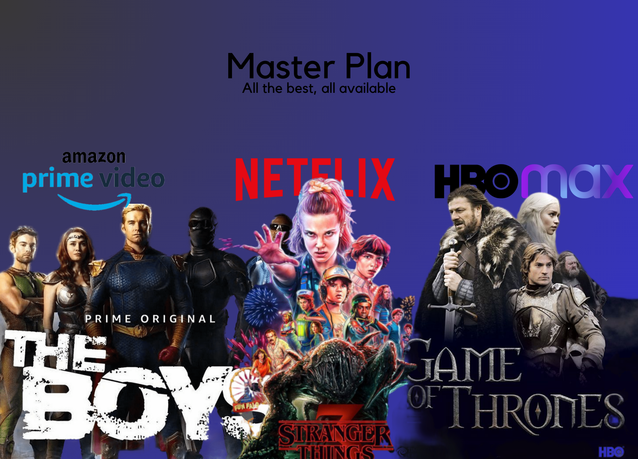 Netflix Prime Video HBO Max Pure Entertainment Bliss Streamtod